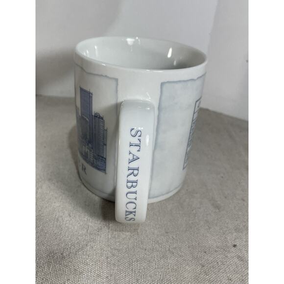 Starbucks Blue Print City Mug Set Of 4 Dallas,Phoenix,Denver,Los Angeles 18fl Oz - Picture 8 of 14
